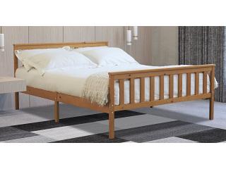 4ft6 Double Marnel Oak Wood Finish Bed Frame